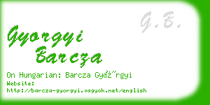 gyorgyi barcza business card